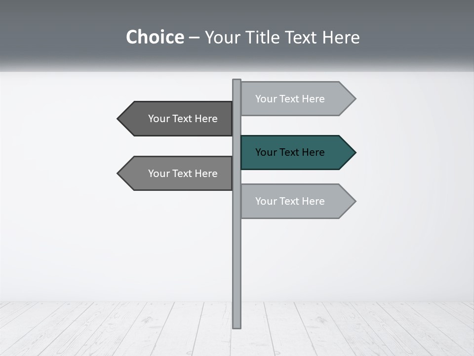 An Empty Room With White Walls And Wooden Floors PowerPoint Template