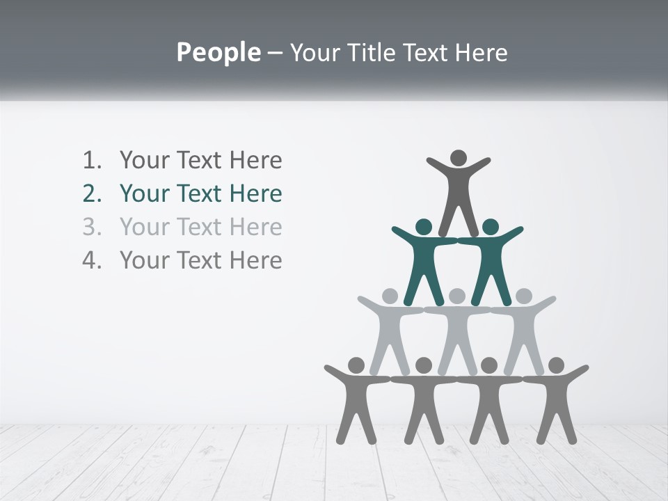 An Empty Room With White Walls And Wooden Floors PowerPoint Template