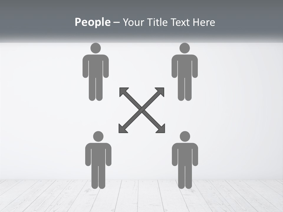 An Empty Room With White Walls And Wooden Floors PowerPoint Template