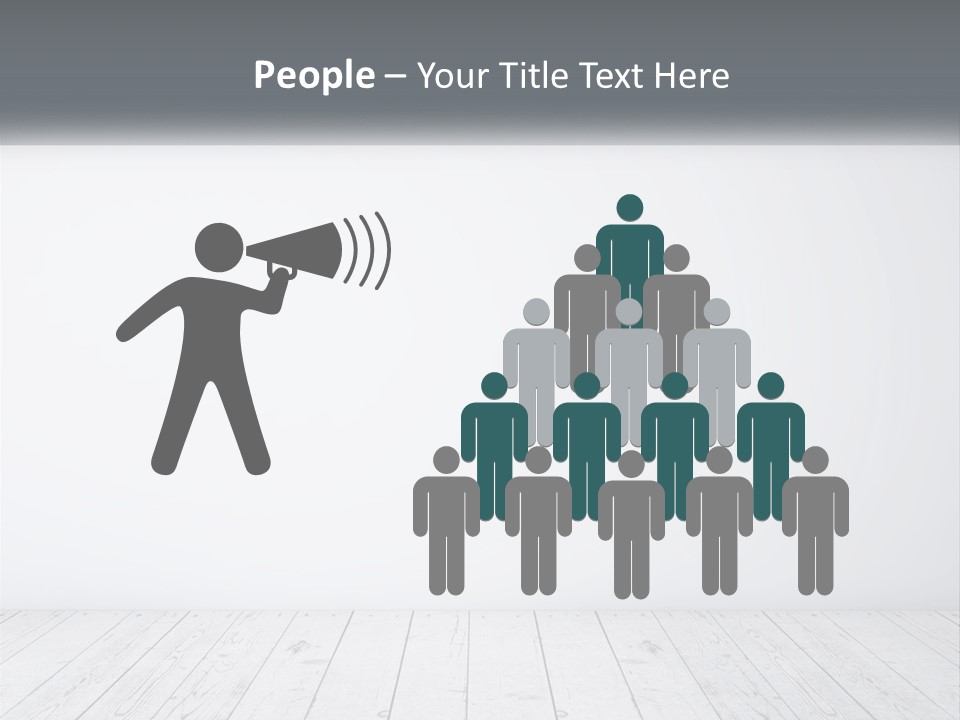 An Empty Room With White Walls And Wooden Floors PowerPoint Template