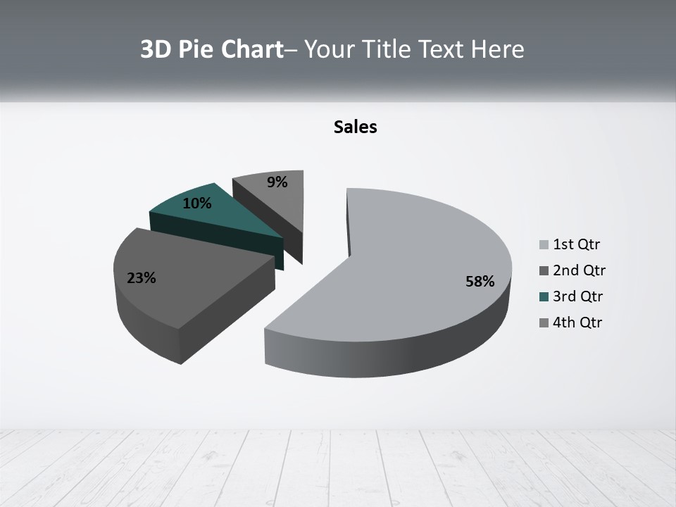An Empty Room With White Walls And Wooden Floors PowerPoint Template