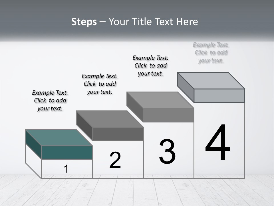 An Empty Room With White Walls And Wooden Floors PowerPoint Template