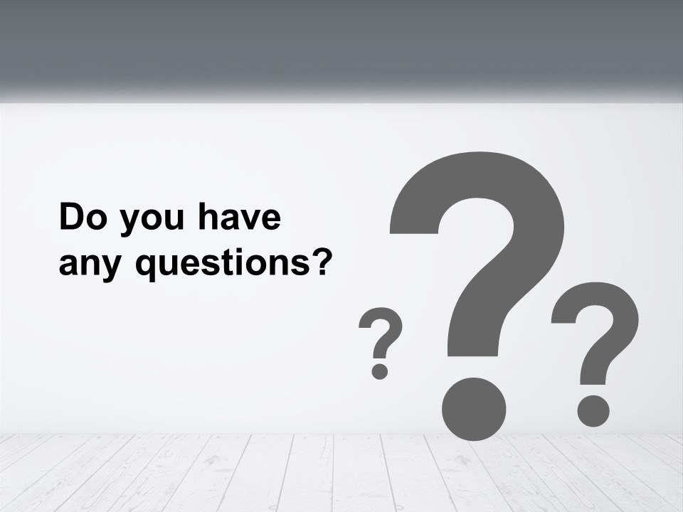 An Empty Room With White Walls And Wooden Floors PowerPoint Template
