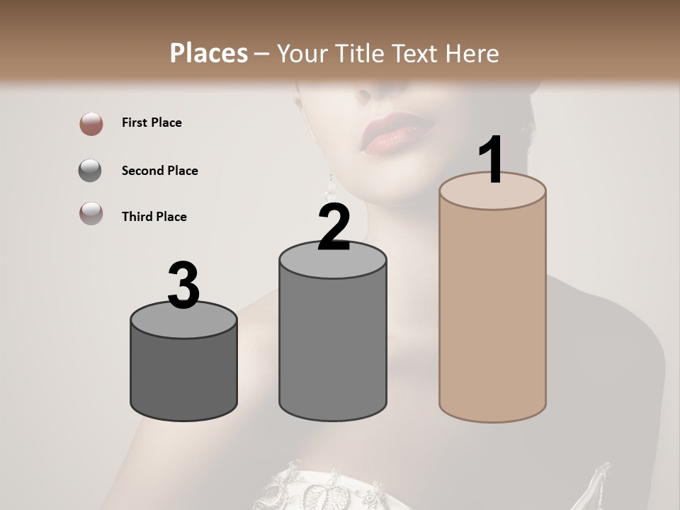 A Woman In A Dress With A Tiara On Her Head PowerPoint Template