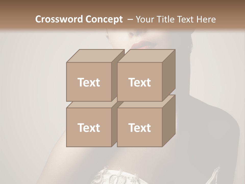 A Woman In A Dress With A Tiara On Her Head PowerPoint Template
