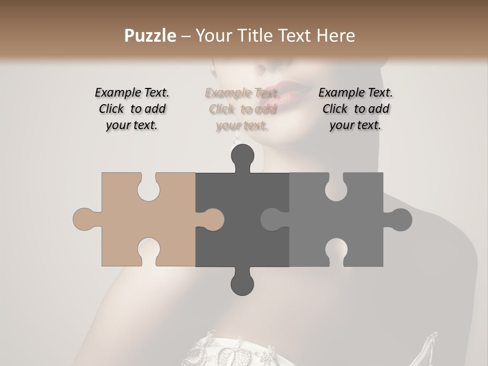 A Woman In A Dress With A Tiara On Her Head PowerPoint Template