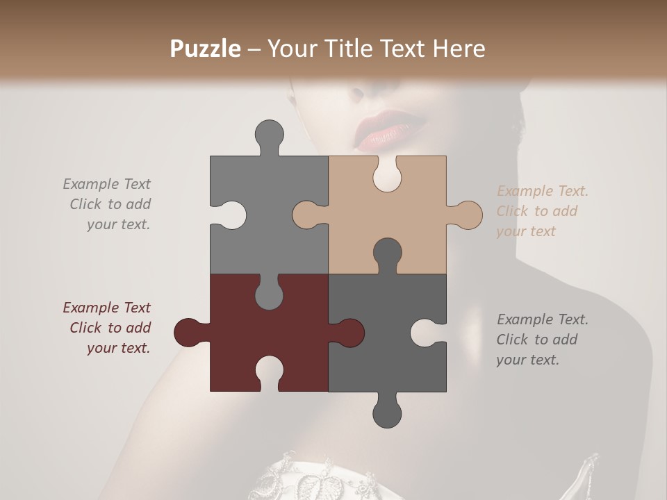 A Woman In A Dress With A Tiara On Her Head PowerPoint Template