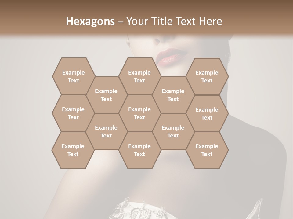 A Woman In A Dress With A Tiara On Her Head PowerPoint Template