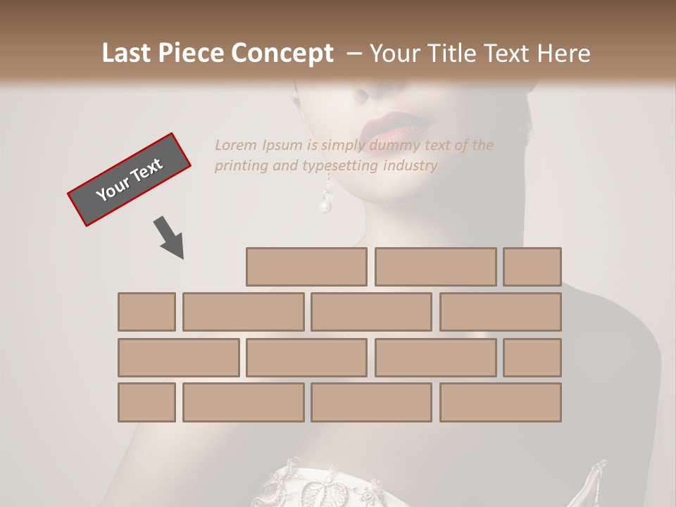 A Woman In A Dress With A Tiara On Her Head PowerPoint Template