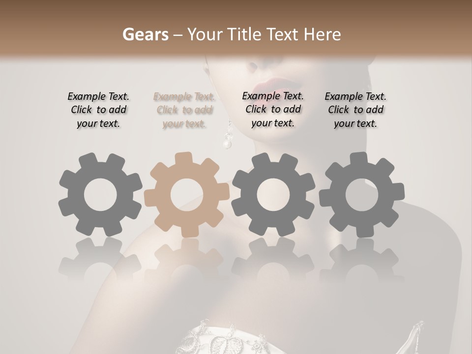 A Woman In A Dress With A Tiara On Her Head PowerPoint Template
