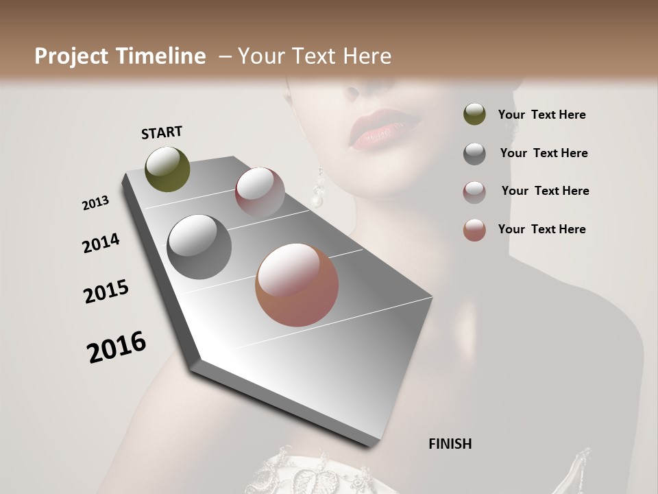 A Woman In A Dress With A Tiara On Her Head PowerPoint Template