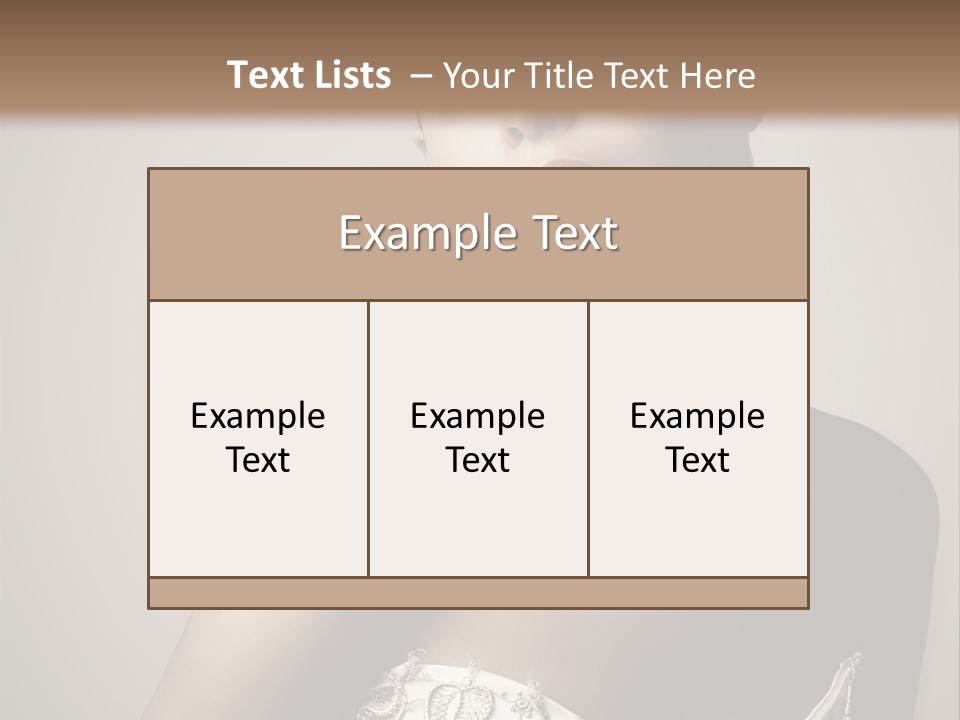 A Woman In A Dress With A Tiara On Her Head PowerPoint Template