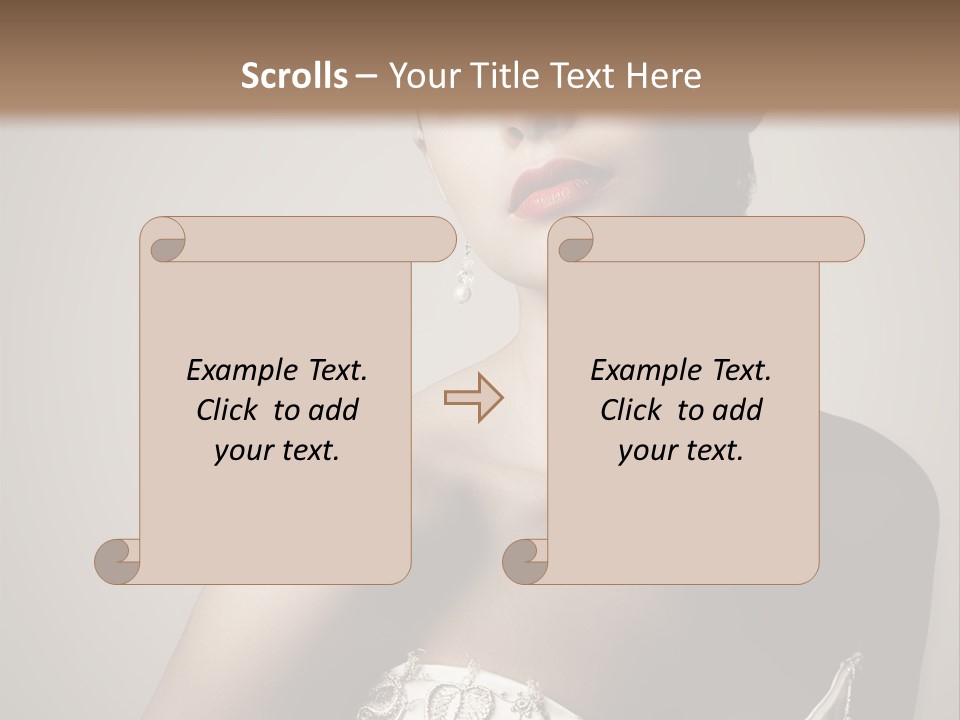 A Woman In A Dress With A Tiara On Her Head PowerPoint Template