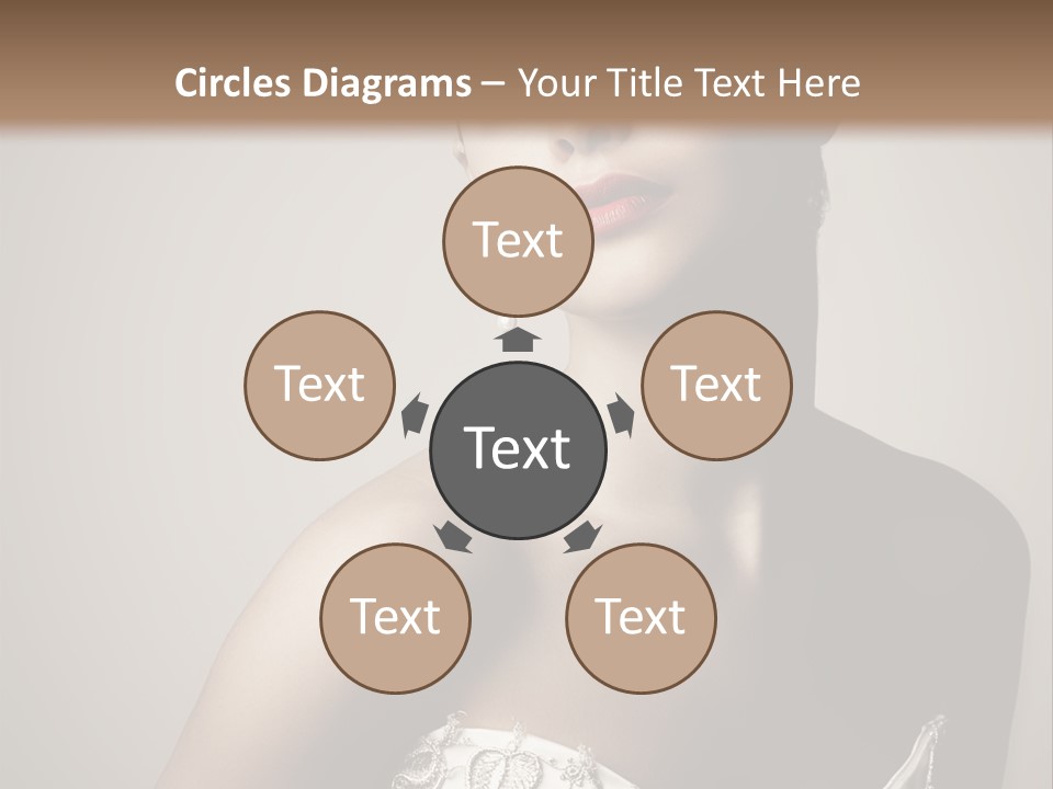 A Woman In A Dress With A Tiara On Her Head PowerPoint Template