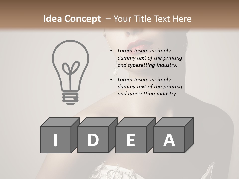 A Woman In A Dress With A Tiara On Her Head PowerPoint Template