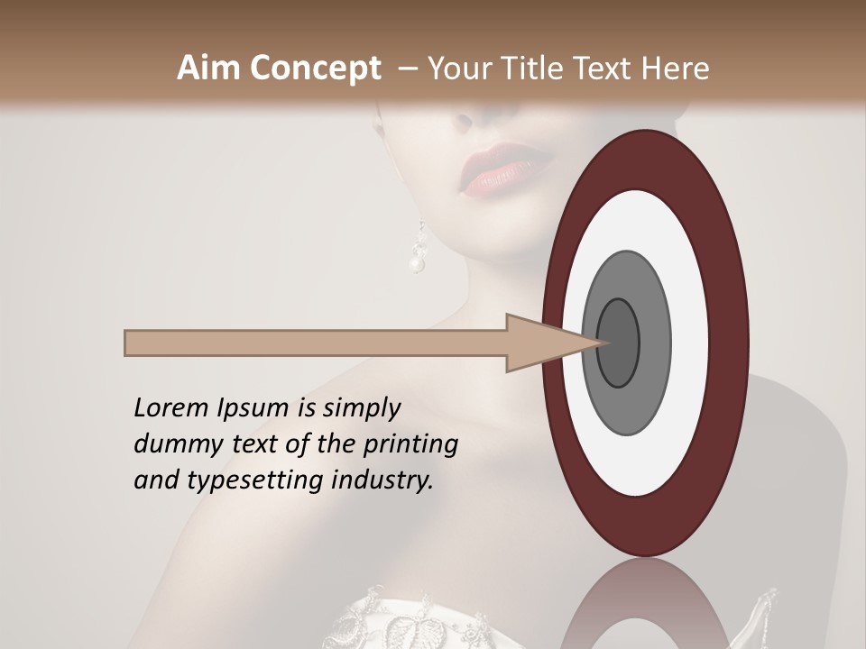 A Woman In A Dress With A Tiara On Her Head PowerPoint Template
