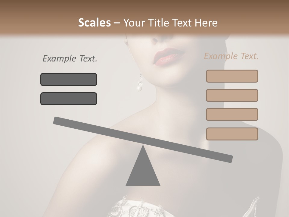A Woman In A Dress With A Tiara On Her Head PowerPoint Template