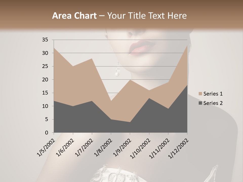 A Woman In A Dress With A Tiara On Her Head PowerPoint Template