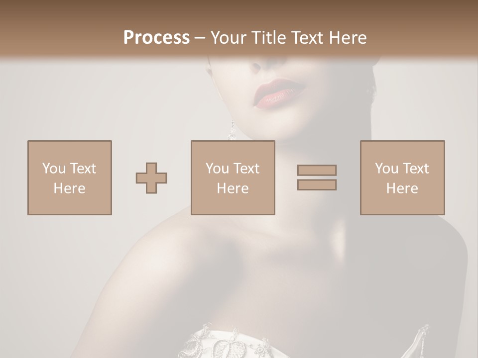 A Woman In A Dress With A Tiara On Her Head PowerPoint Template