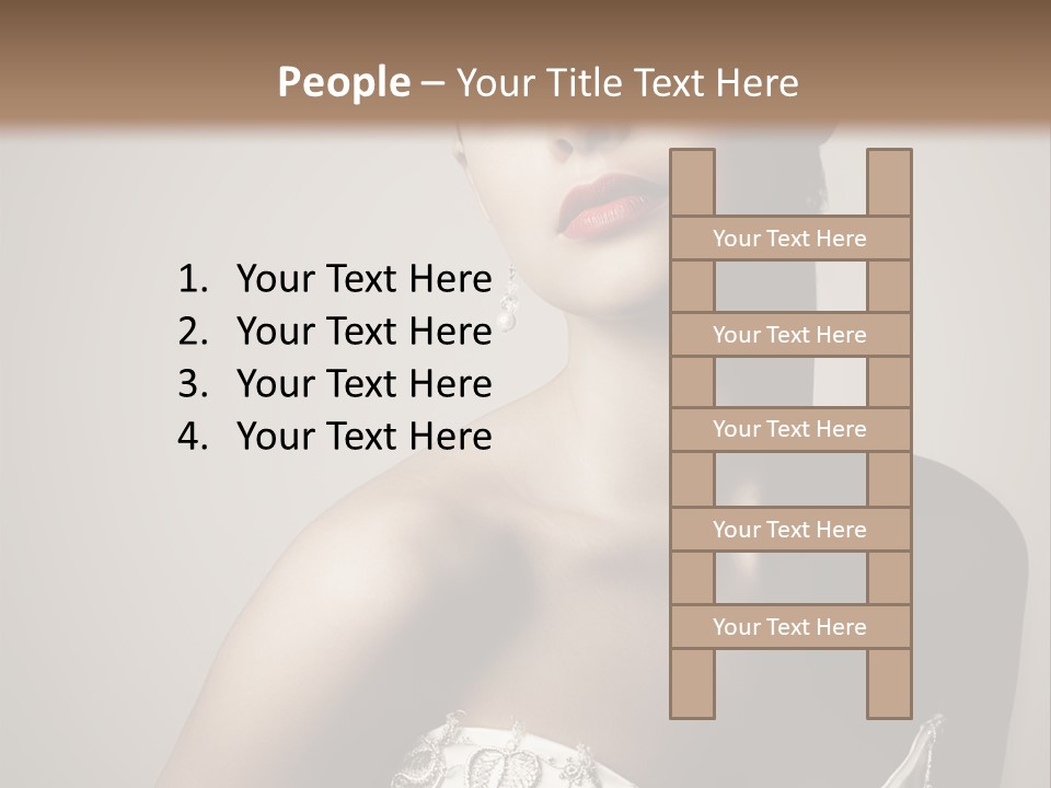 A Woman In A Dress With A Tiara On Her Head PowerPoint Template