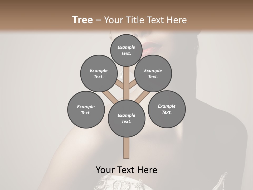 A Woman In A Dress With A Tiara On Her Head PowerPoint Template