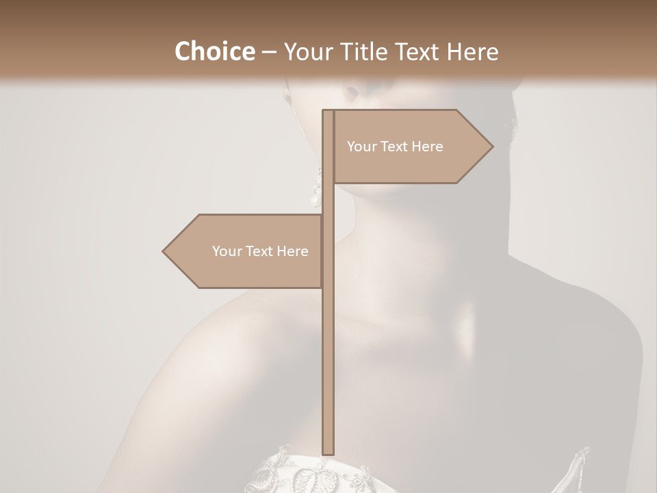 A Woman In A Dress With A Tiara On Her Head PowerPoint Template