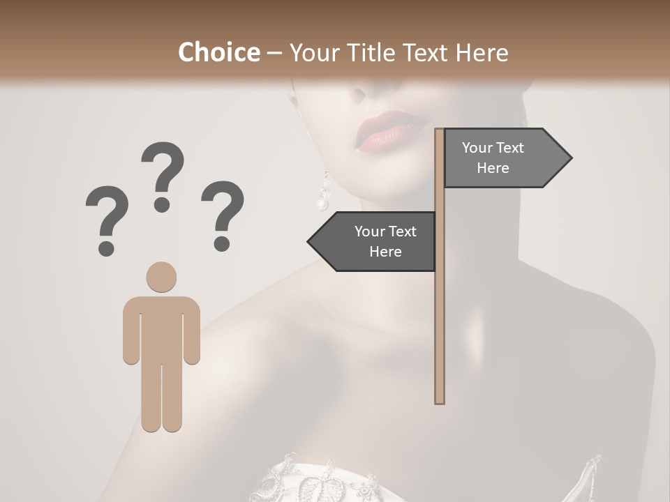 A Woman In A Dress With A Tiara On Her Head PowerPoint Template