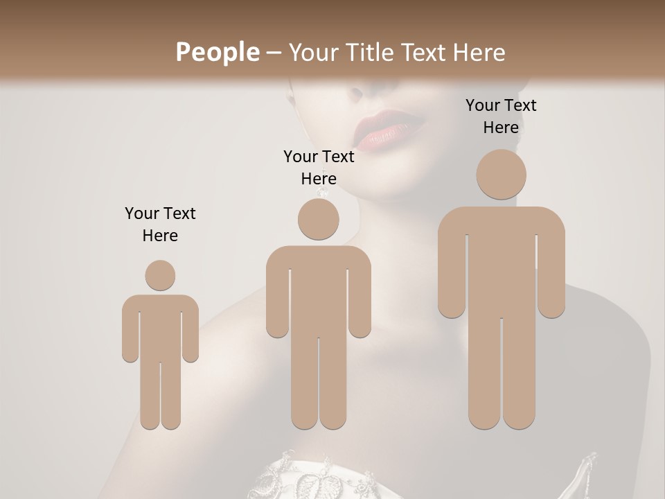 A Woman In A Dress With A Tiara On Her Head PowerPoint Template