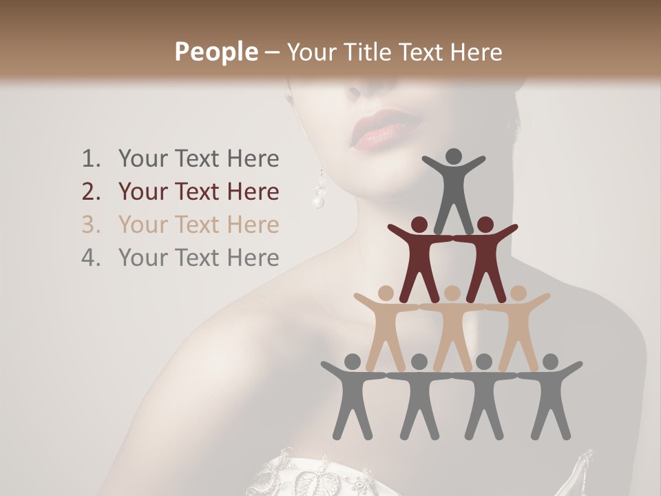 A Woman In A Dress With A Tiara On Her Head PowerPoint Template