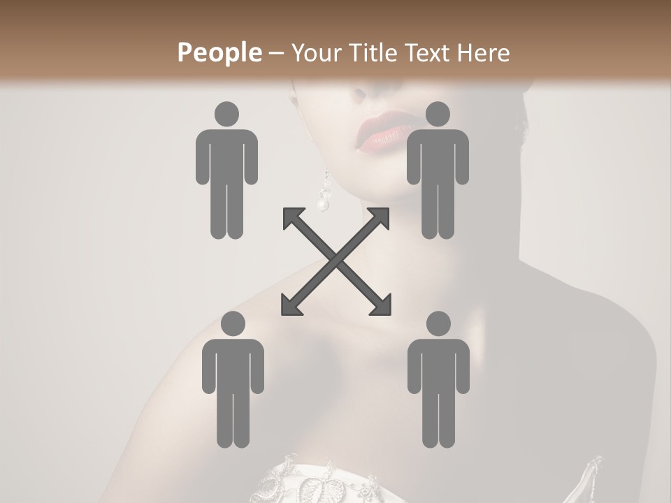 A Woman In A Dress With A Tiara On Her Head PowerPoint Template