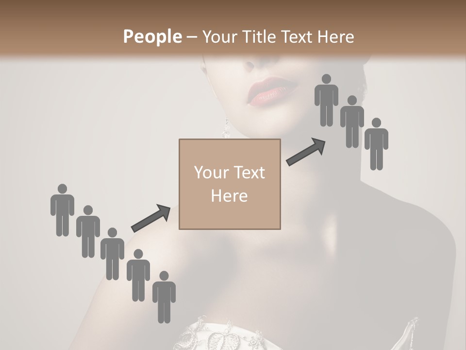 A Woman In A Dress With A Tiara On Her Head PowerPoint Template