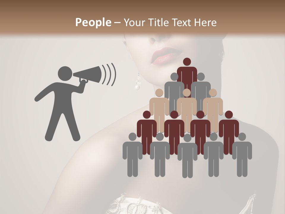A Woman In A Dress With A Tiara On Her Head PowerPoint Template