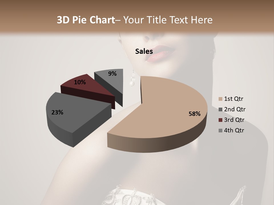 A Woman In A Dress With A Tiara On Her Head PowerPoint Template
