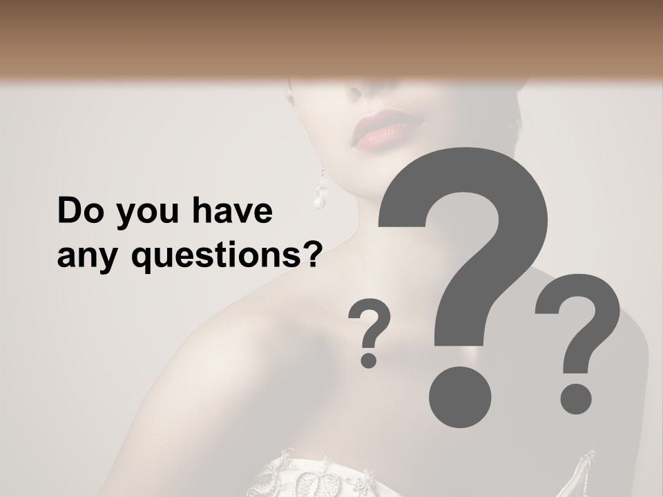 A Woman In A Dress With A Tiara On Her Head PowerPoint Template