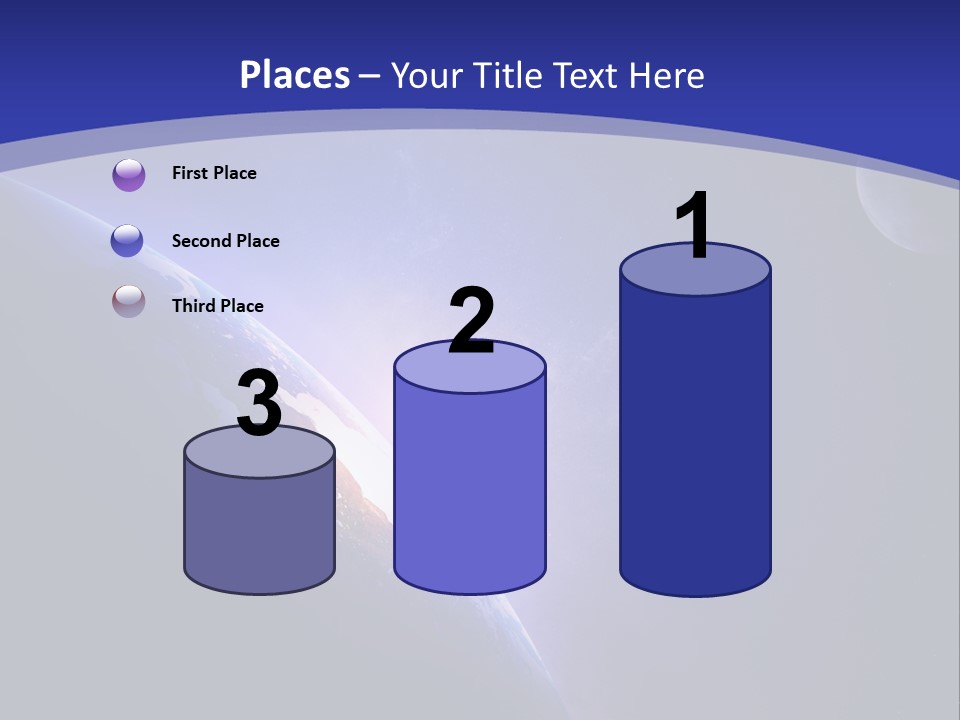 A Blue Planet With A Bright Sun In The Background PowerPoint Template