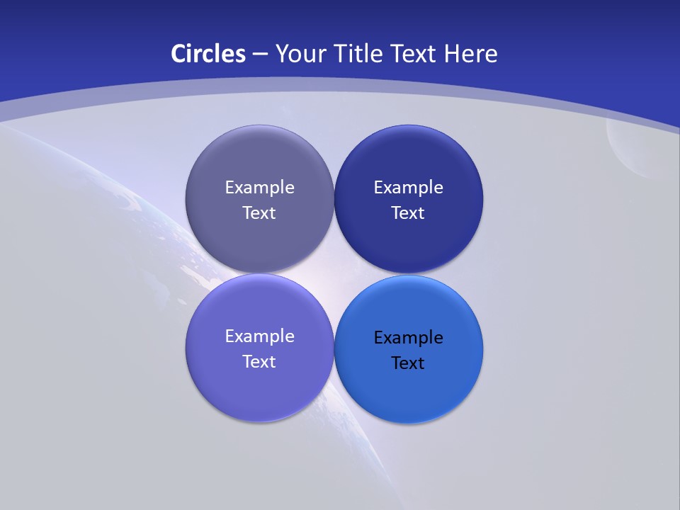 A Blue Planet With A Bright Sun In The Background PowerPoint Template