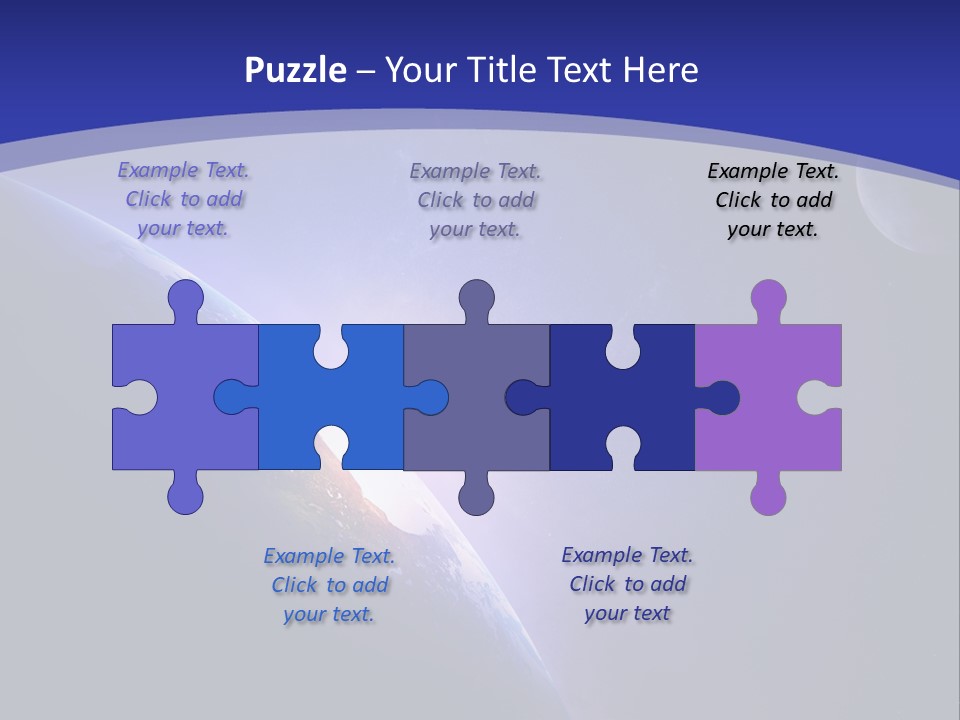 A Blue Planet With A Bright Sun In The Background PowerPoint Template