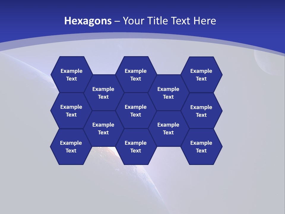 A Blue Planet With A Bright Sun In The Background PowerPoint Template