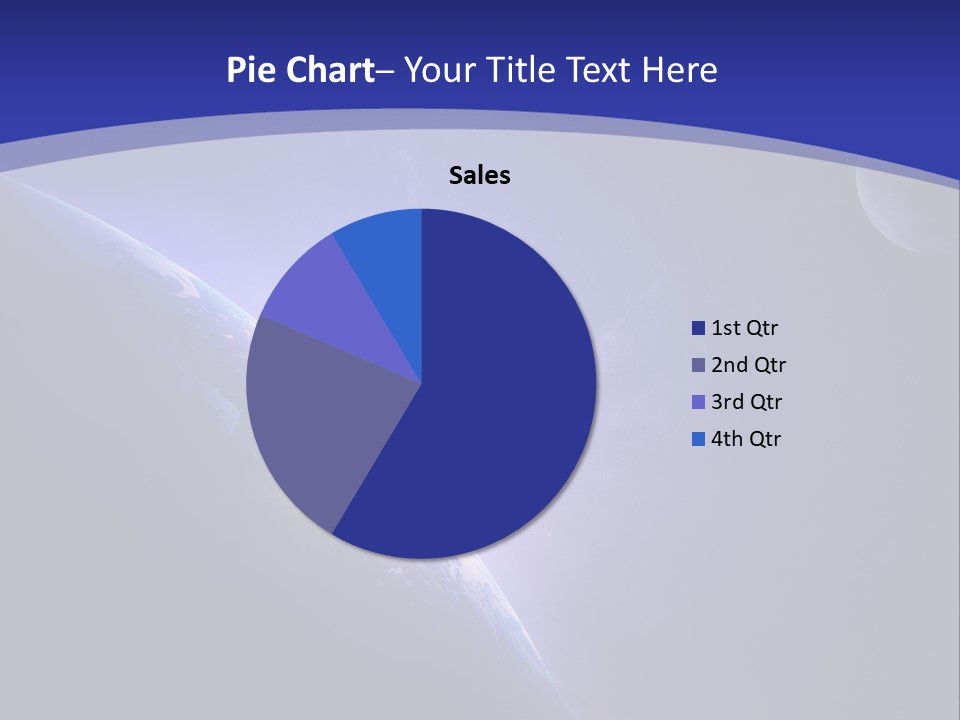 A Blue Planet With A Bright Sun In The Background PowerPoint Template