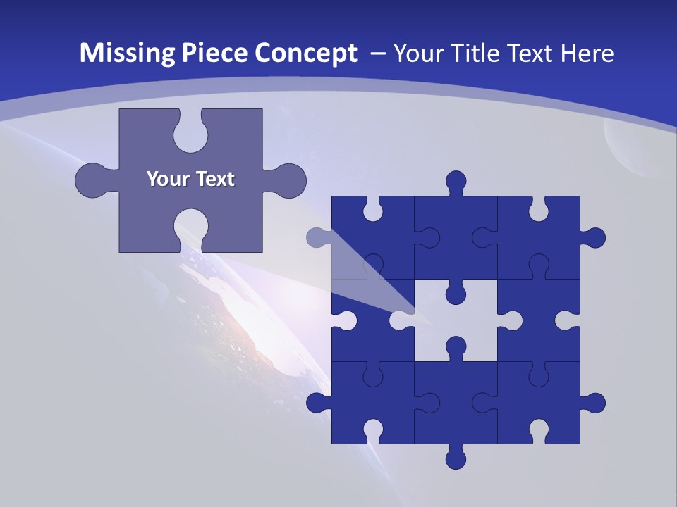 A Blue Planet With A Bright Sun In The Background PowerPoint Template
