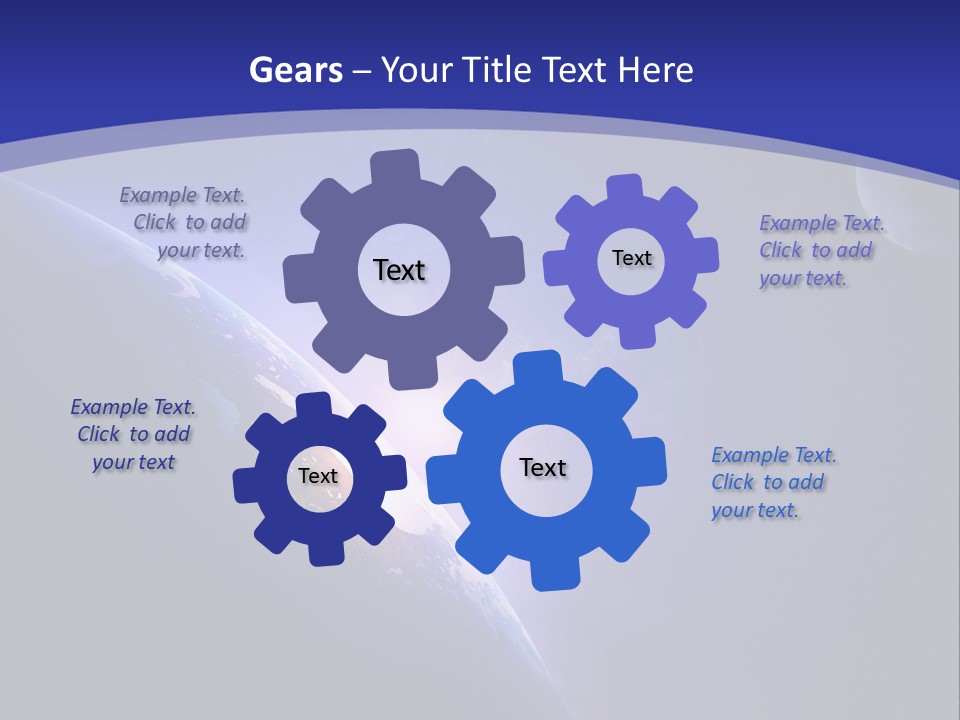 A Blue Planet With A Bright Sun In The Background PowerPoint Template
