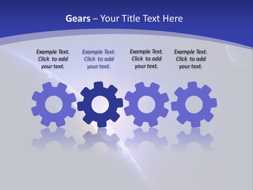 A Blue Planet With A Bright Sun In The Background PowerPoint Template