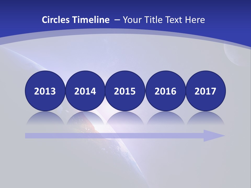 A Blue Planet With A Bright Sun In The Background PowerPoint Template