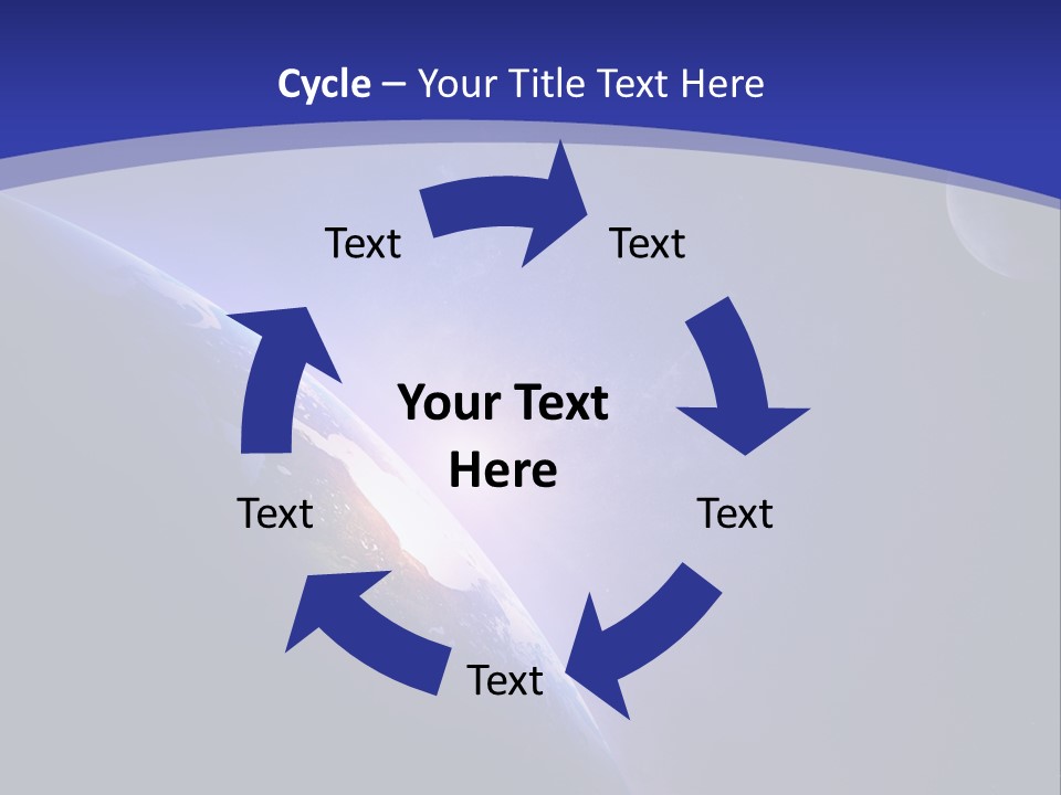 A Blue Planet With A Bright Sun In The Background PowerPoint Template