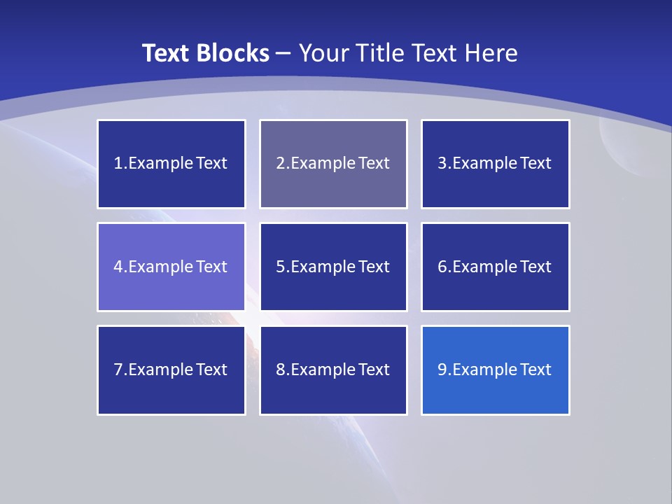 A Blue Planet With A Bright Sun In The Background PowerPoint Template