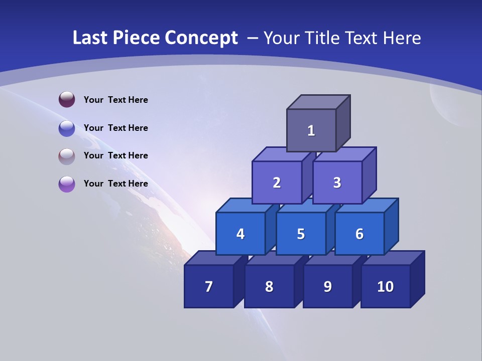 A Blue Planet With A Bright Sun In The Background PowerPoint Template
