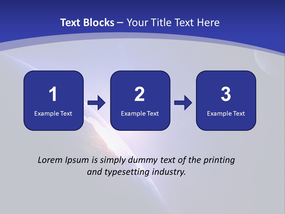 A Blue Planet With A Bright Sun In The Background PowerPoint Template