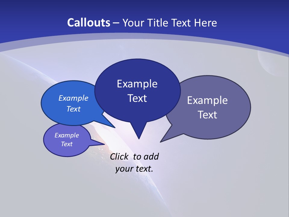 A Blue Planet With A Bright Sun In The Background PowerPoint Template