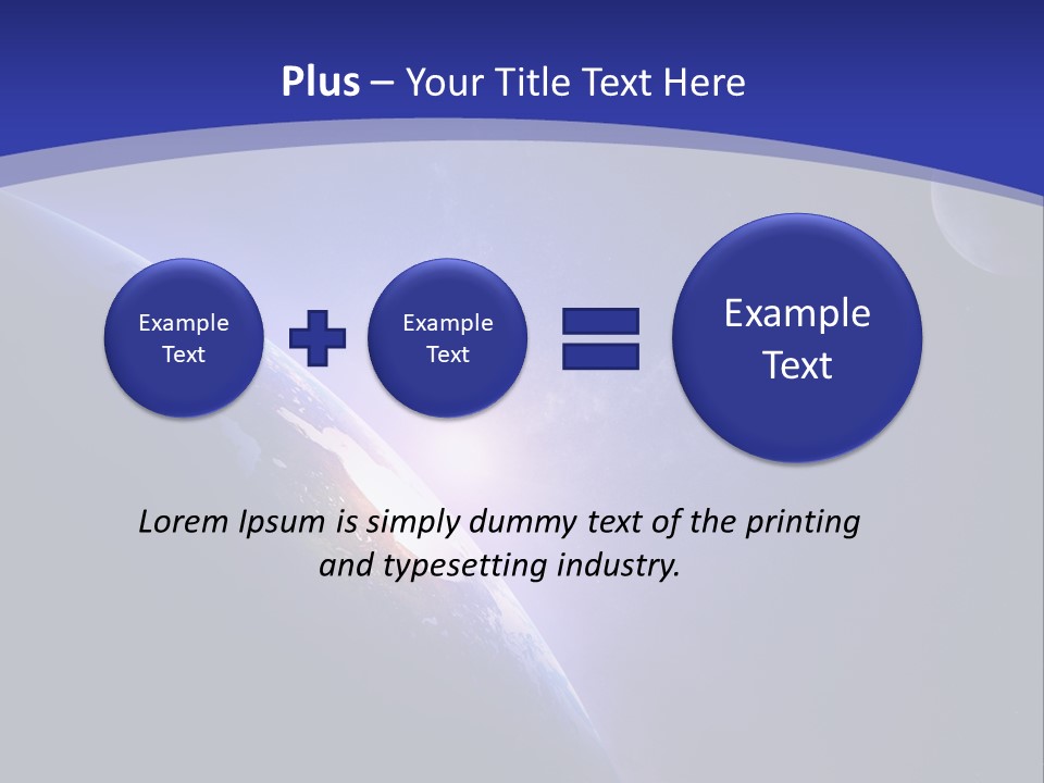 A Blue Planet With A Bright Sun In The Background PowerPoint Template