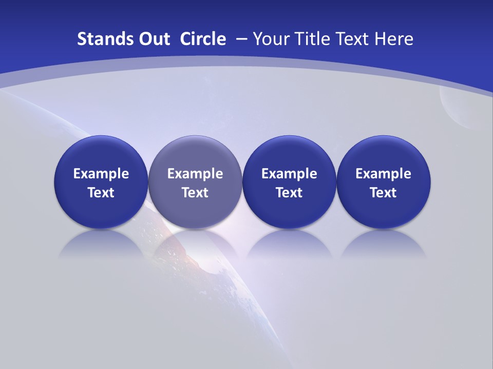 A Blue Planet With A Bright Sun In The Background PowerPoint Template